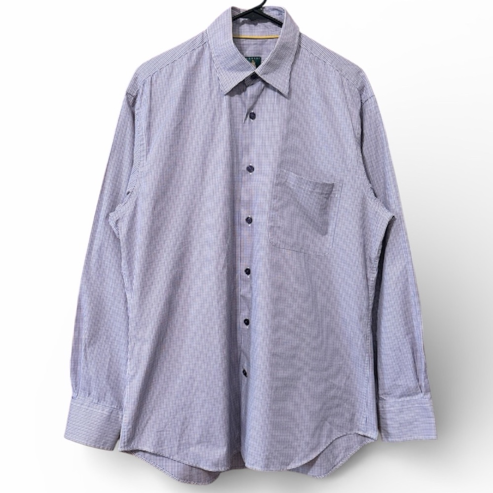 Robert Talbott Micro Plaid Button Down Shirt - image 1